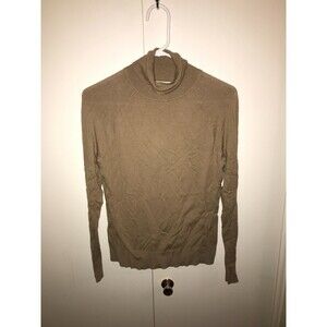 Talbots Womens Turtleneck Pullover Sweater Brown Long Sleeve Stretch Small S